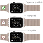 Apple Watch 42mm用 ループ磁気留め具 PUレザーウォッチバンド