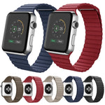 Apple Watch 42mm用 ループ磁気留め具 PUレザーウォッチバンド