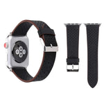 Apple Watch Series 10 42mm / 9&8&7 41mm / SE 3&SE 2&6&SE&5&4 40mm / 3&2&1 38mm 用 シンプルファッション本革穴あきパターンウォッチバンド 38mm