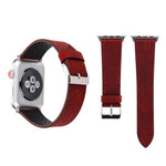 Apple Watch Series 10 42mm / 9&8&7 41mm / SE 3&SE 2&6&SE&5&4 40mm / 3&2&1 38mm 用 シンプルファッション本革穴あきパターンウォッチバンド 38mm