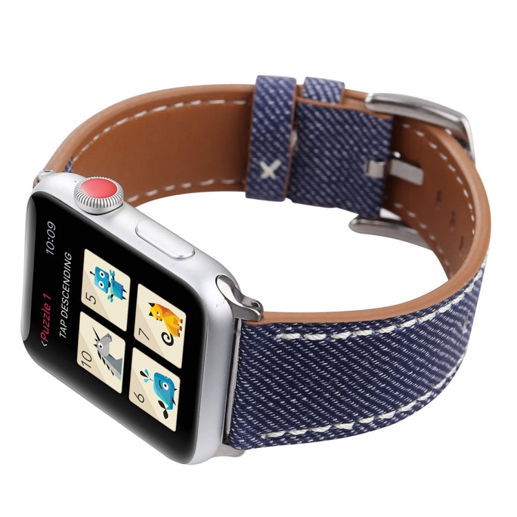 Apple Watch シリーズ10 42mm / 9＆8＆7 41mm / SE 3＆SE 2＆6＆SE＆5＆4 40mm / 3＆2＆1 38mm シンプルファッション本革カウボーイ柄ウォッチバンド、38mm