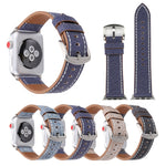 Apple Watch Ultra 49mm & Watch Ultra 2 49mm / Series 10 46mm / 9&8&7 45mm / SE 3&SE 2&6&SE&5&4 44mm / 3&2&1 42mm 用 シンプルファッション 本革カウボーイ柄時計バンド, 42mm