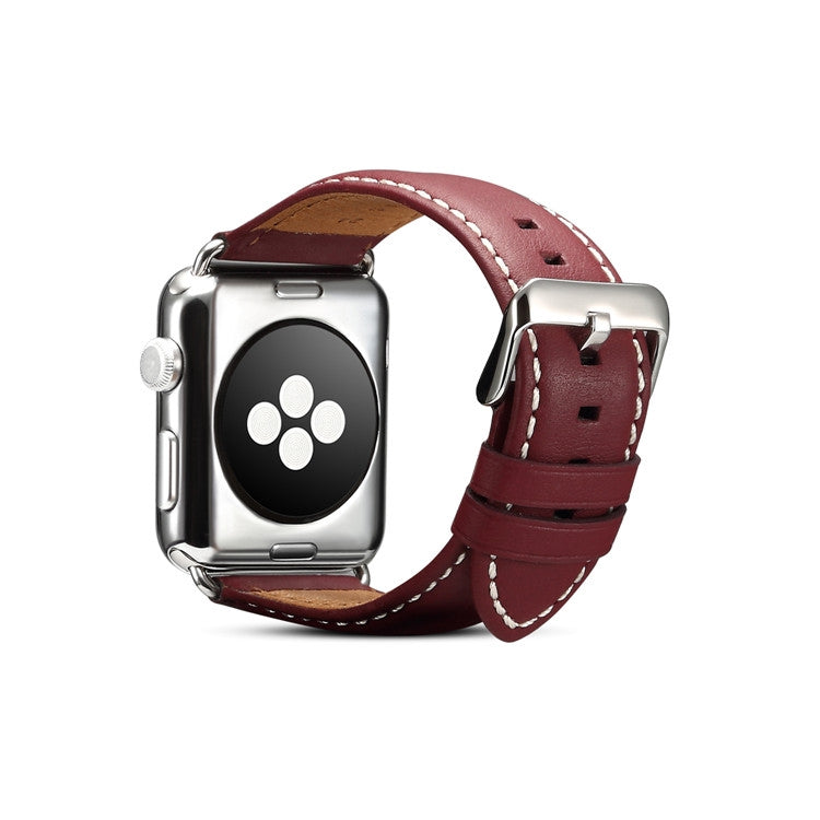 Denior 環境配慮型高級カーウォッチレザー時計バンド Apple Watch Series 10 42mm / 9&8&7 41mm / SE 3&SE 2&6&SE&5&4 40mm / 3&2&1 38mm 用