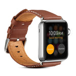 Denior 環境配慮型高級カーウォッチレザー時計バンド Apple Watch Series 10 42mm / 9&8&7 41mm / SE 3&SE 2&6&SE&5&4 40mm / 3&2&1 38mm 用