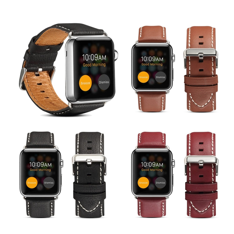 Denior 環境配慮型高級カーウォッチレザー時計バンド Apple Watch Series 10 42mm / 9&8&7 41mm / SE 3&SE 2&6&SE&5&4 40mm / 3&2&1 38mm 用