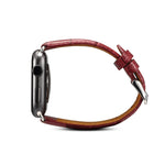 Denior クロコダイル柄カウハイドレザーウォッチバンド、Apple Watch Ultra 49mm＆Watch Ultra 2 49mm / シリーズ10 46mm / 9＆8＆7 45mm / SE 3＆SE 2＆6＆SE＆5＆4 44mm / 3＆2＆1 42mm用