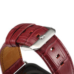 Denior クロコダイル柄カウハイドレザーウォッチバンド、Apple Watch Ultra 49mm＆Watch Ultra 2 49mm / シリーズ10 46mm / 9＆8＆7 45mm / SE 3＆SE 2＆6＆SE＆5＆4 44mm / 3＆2＆1 42mm用