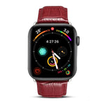 Deniorクロコダイル柄カウハイドレザーワッチバンド Apple Watch Series 10 42mm / 9&8&7 41mm / SE 3&SE 2&6&SE&5&4 40mm / 3&2&1 38mm用