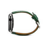 Deniorクロコダイル柄カウハイドレザーワッチバンド Apple Watch Series 10 42mm / 9&8&7 41mm / SE 3&SE 2&6&SE&5&4 40mm / 3&2&1 38mm用