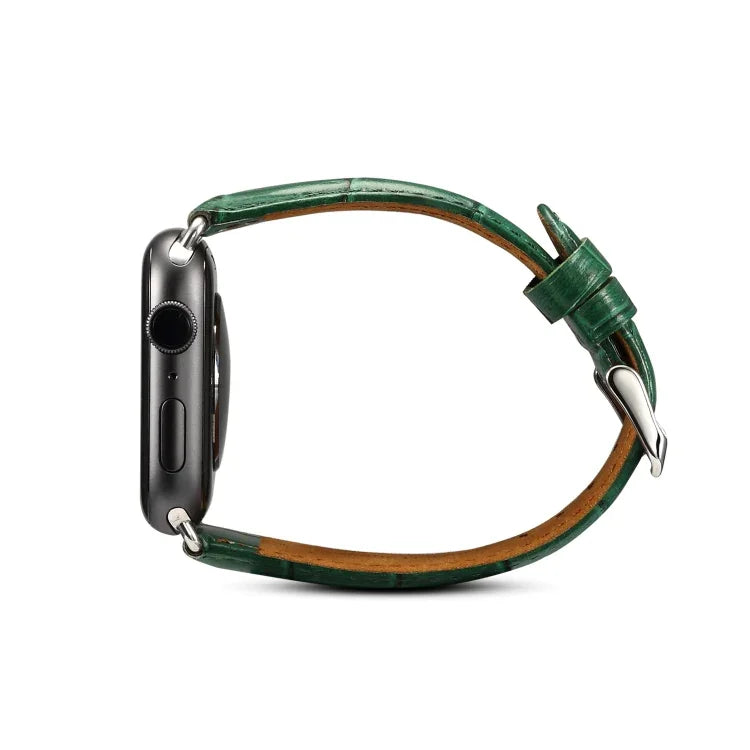 Deniorクロコダイル柄カウハイドレザーワッチバンド Apple Watch Series 10 42mm / 9&8&7 41mm / SE 3&SE 2&6&SE&5&4 40mm / 3&2&1 38mm用