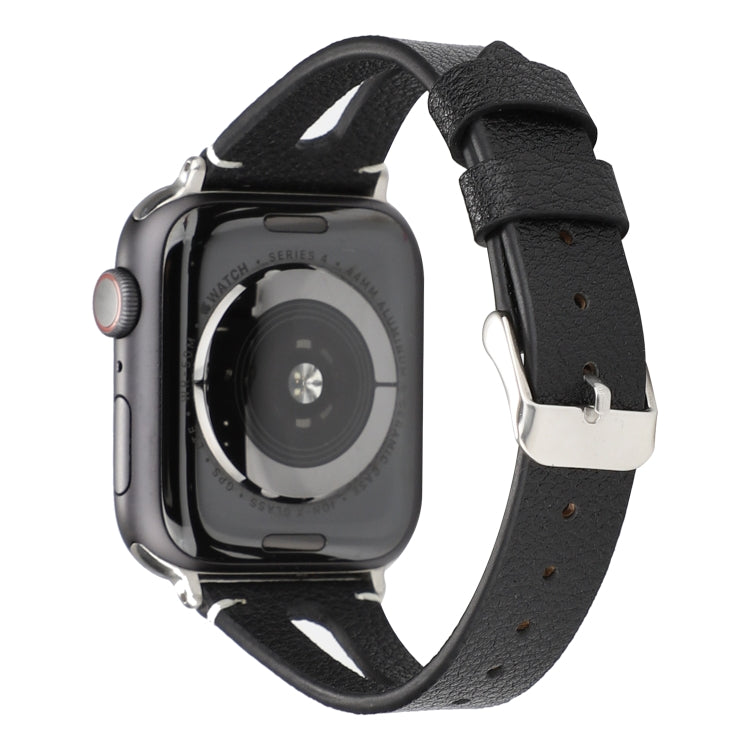 Apple Watch Ultra 49mm＆Watch Ultra 2 49mm / Series 10 46mm / 9&8&7 45mm / SE 3&SE 2&6&SE&5&4 44mm / 3&2&1 42mm用 シンプルV字型レザーウォッチバンド