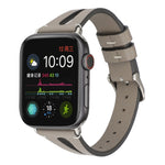 Apple Watch Ultra 49mm＆Watch Ultra 2 49mm / Series 10 46mm / 9&8&7 45mm / SE 3&SE 2&6&SE&5&4 44mm / 3&2&1 42mm用 シンプルV字型レザーウォッチバンド