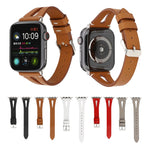 シンプルV字型レザーワッチバンド Apple Watch Series 7 41mm / 6 & SE & 5 & 4 40mm / 3 & 2 & 1 38mm 用