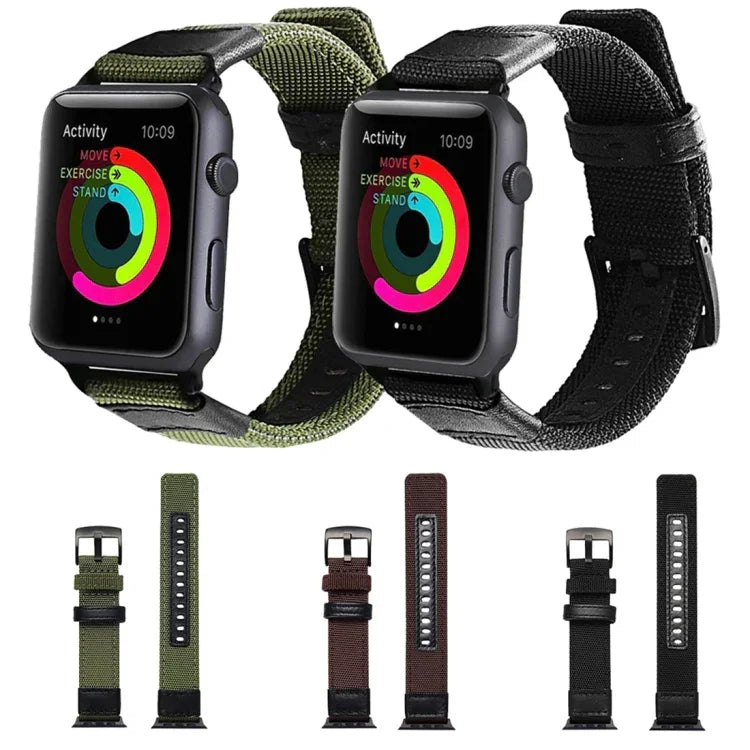 ジープスタイルナイロン腕時計バンド ステンレスバックル付き Apple Watch シリーズ3 & 2 & 1 42mm用, 42mm