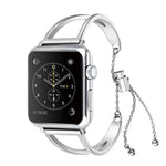レターV字型ブレスレット メタルリストウォッチバンド ステンレススチールバックル付き Apple Watch Ultra 49mm & Watch Ultra 2 49mm / Series 10 46mm / 9&8&7 45mm / SE 3&SE 2&6&SE&5&4 44mm / 3&2&1 42mm, 7 45mm / 6&SE&5&4 44mm / 3&2&1 42mm