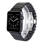 Apple Watch Ultra 49mm & Watch Ultra 2 49mm / Series 10 46mm / 9&8&7 45mm / SE 3&SE 2&6&SE&5&4 44mm / 3&2&1 42mm 用 繊細なセラミックリストウォッチバンド、42mm