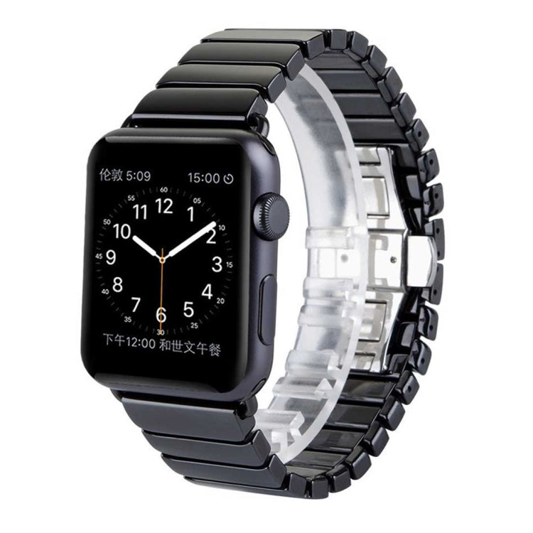Apple Watch Ultra 49mm & Watch Ultra 2 49mm / Series 10 46mm / 9&8&7 45mm / SE 3&SE 2&6&SE&5&4 44mm / 3&2&1 42mm 用 繊細なセラミックリストウォッチバンド、42mm