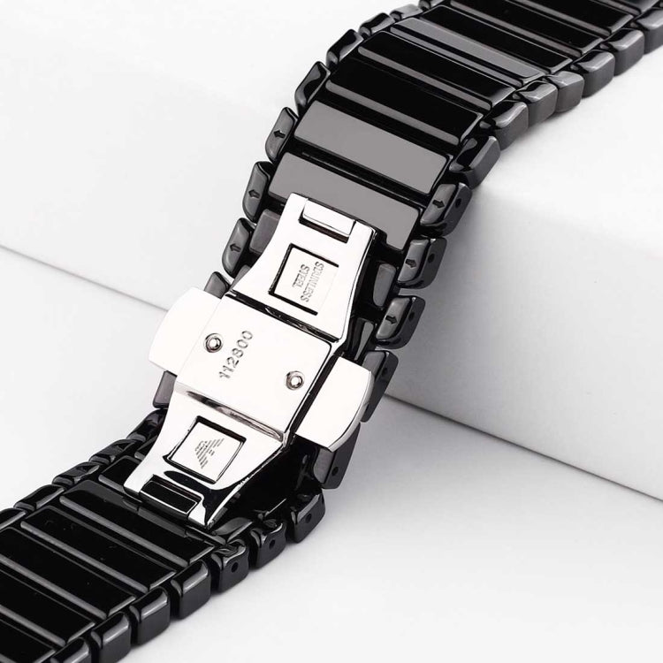 Apple Watch Ultra 49mm & Watch Ultra 2 49mm / Series 10 46mm / 9&8&7 45mm / SE 3&SE 2&6&SE&5&4 44mm / 3&2&1 42mm 用 繊細なセラミックリストウォッチバンド、42mm