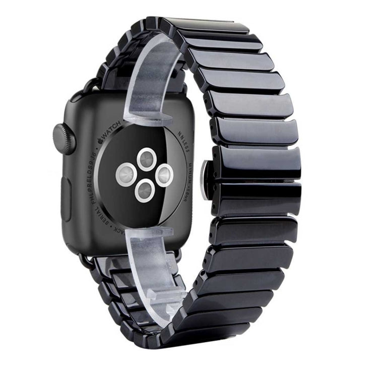 Apple Watch Ultra 49mm & Watch Ultra 2 49mm / Series 10 46mm / 9&8&7 45mm / SE 3&SE 2&6&SE&5&4 44mm / 3&2&1 42mm 用 繊細なセラミックリストウォッチバンド、42mm