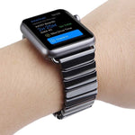 Apple Watch Ultra 49mm & Watch Ultra 2 49mm / Series 10 46mm / 9&8&7 45mm / SE 3&SE 2&6&SE&5&4 44mm / 3&2&1 42mm 用 繊細なセラミックリストウォッチバンド、42mm