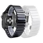 Apple Watch Ultra 49mm & Watch Ultra 2 49mm / Series 10 46mm / 9&8&7 45mm / SE 3&SE 2&6&SE&5&4 44mm / 3&2&1 42mm 用 繊細なセラミックリストウォッチバンド、42mm