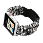 Magic Paste 本革傘ロープナイロンリストウォッチバンド ステンレススチールバックル付き Apple Watch Series 10 42mm / 9&8&7 41mm / SE 3&SE 2&6&SE&5&4 40mm / 3&2&1 38mm, 7 41mm / 6&SE&5&4 40mm / 3&2&1 38mm 用