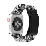 Magic Paste 本革傘ロープナイロンリストウォッチバンド ステンレススチールバックル付き Apple Watch Series 10 42mm / 9&8&7 41mm / SE 3&SE 2&6&SE&5&4 40mm / 3&2&1 38mm, 7 41mm / 6&SE&5&4 40mm / 3&2&1 38mm 用