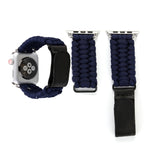 Magic Paste 本革傘ロープナイロンリストウォッチバンド ステンレススチールバックル付き Apple Watch Series 10 42mm / 9&8&7 41mm / SE 3&SE 2&6&SE&5&4 40mm / 3&2&1 38mm, 7 41mm / 6&SE&5&4 40mm / 3&2&1 38mm 用