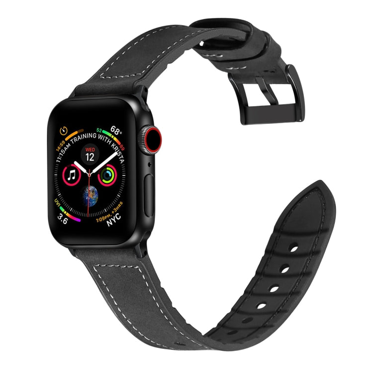 ソリッドカラー TPU + ステンレススチール ウォッチバンド Apple Watch Series 7 45mm / 6 & SE & 5 & 4 44mm / 3 & 2 & 1 42mm、44mm用