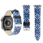 Thornsプリント本革ウォッチバンド Apple Watch Series 10 42mm / 9&8&7 41mm / SE 3&SE 2&6&SE&5&4 40mm / 3&2&1 38mm, 40mm用