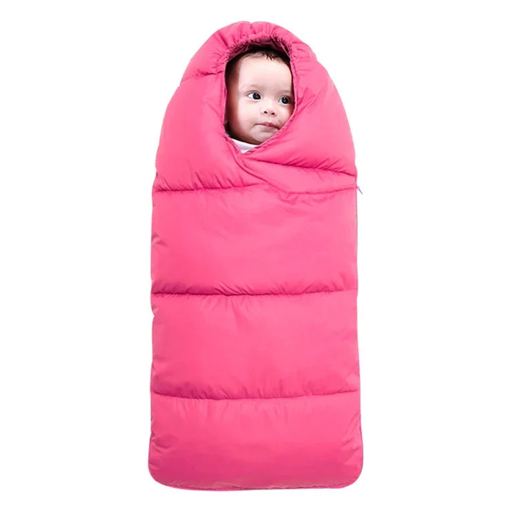 赤ちゃん用厚手あたたかい新生児用スリーピングバッグ、サイズ：80cm、0〜1歳用