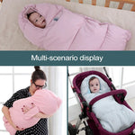 赤ちゃん用厚手あたたかい新生児用スリーピングバッグ、サイズ：80cm、0〜1歳用