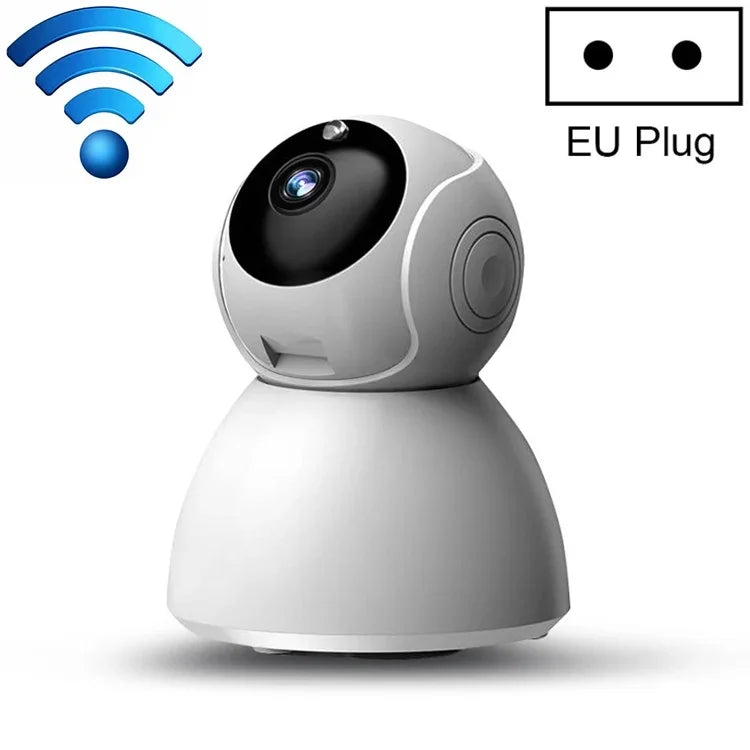 720P HD 1.0 MP ワイヤレスIPカメラ、赤外線ナイトビジョン／動体検知／アプリ操作対応、EUプラグ, 720P