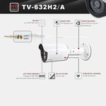632A-H2 CE＆RoHS認証 防水3.6mm 5MPレンズ AHDカメラ 36個IR LED搭載、ナイトビジョン＆ホワイトバランス対応, 632A-H2, 632A-W, 632A-L