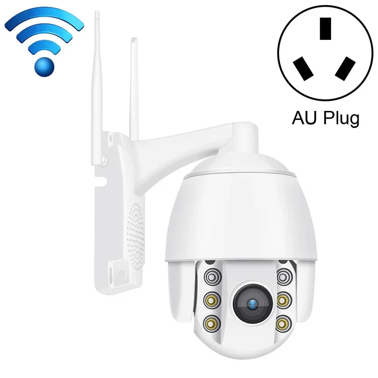 QX2 1080P HD 360度 パノラマ WiFi 昼夜フルカラ IP66防水 スマートカメラ、動作検知／双方向音声／TFカード対応、米国プラグ、WiFiバージョン