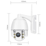 QX2 1080P HD 360度 パノラマ WiFi 昼夜フルカラ IP66防水 スマートカメラ、動作検知／双方向音声／TFカード対応、米国プラグ、WiFiバージョン
