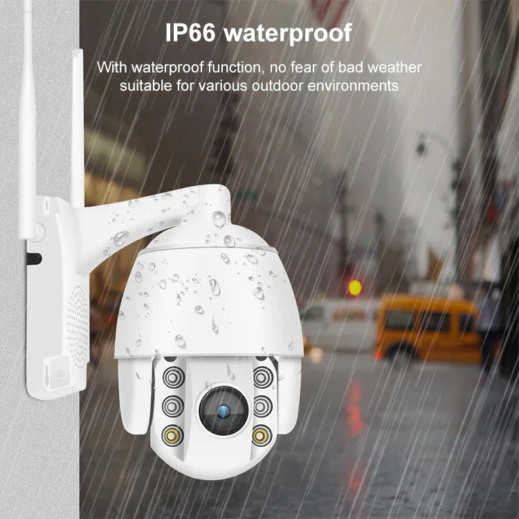 QX2 1080P HD 360度 パノラマ WiFi 昼夜フルカラ IP66防水 スマートカメラ、動作検知／双方向音声／TFカード対応、米国プラグ、WiFiバージョン