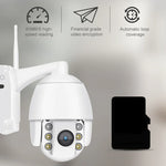 QX2 1080P HD 360度 パノラマ WiFi 昼夜フルカラ IP66防水 スマートカメラ、動作検知／双方向音声／TFカード対応、米国プラグ、WiFiバージョン