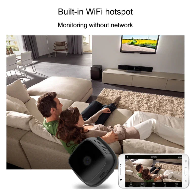 CAMSOY C9 HD 1280 x 720P 70度広角 ワイヤレスWiFiウェアラブルインテリジェント監視カメラ、赤外線ナイトビジョン＆動体検知アラーム＆ループ録画＆タイマー撮影対応, C9