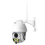 ワイヤレス監視カメラ HD PTZ ホームセキュリティ屋外 IP66防水 ネットワークドームカメラ、ナイトビジョン＆動体検知＆TFカード対応、USプラグ、2.0 MP