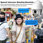 ワイヤレス監視カメラ HD PTZ ホームセキュリティ屋外 IP66防水 ネットワークドームカメラ、ナイトビジョン＆動体検知＆TFカード対応、USプラグ、2.0 MP