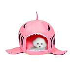 室内用ペット犬子犬猫用暖かいハウスシャークスペット用寝床巣、Sサイズ：42x42x42cm