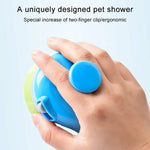 ペットシャワー シャワーブラシ 滑り止めハンドルノズル付き