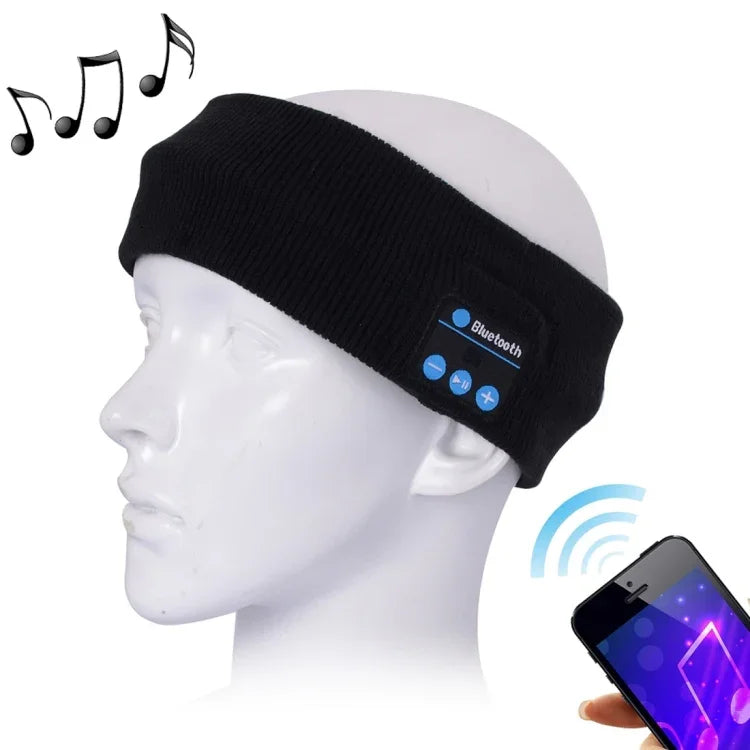 編み込みBluetoothハンズフリースポーツ音楽ヘッドバンド、マイク付き、iPhone／Samsungおよびその他Bluetoothデバイス対応