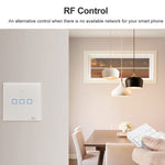 Sonoff T2 タッチ 86mm 強化ガラスパネル壁スイッチ スマートホームライトタッチスイッチ AlexaおよびGoogle Home対応 AC 100V-240V EUプラグ 86mm/ 2 EUプラグ