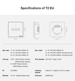 Sonoff T2 タッチ 86mm 強化ガラスパネル壁スイッチ スマートホームライトタッチスイッチ AlexaおよびGoogle Home対応 AC 100V-240V EUプラグ 86mm/ 2 EUプラグ