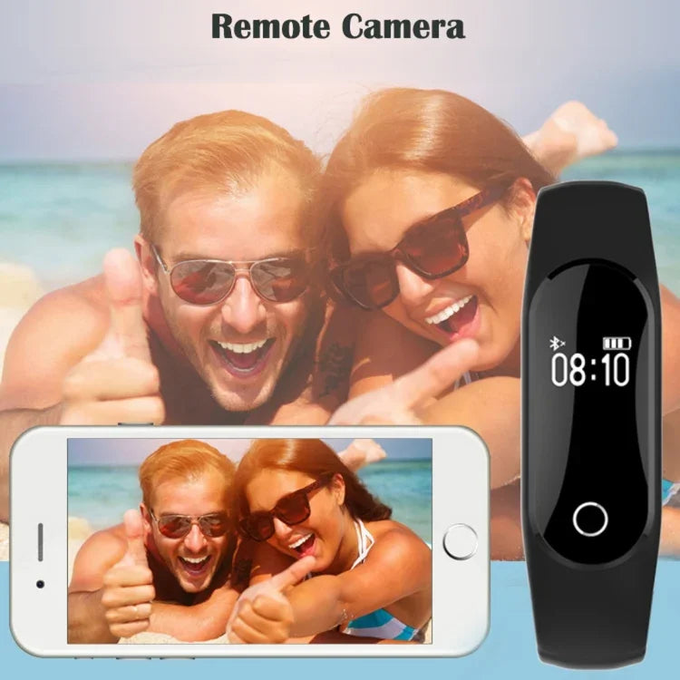 TLW25 0.42インチ OLEDディスプレイ Bluetooth スマートブレスレット, IP66 防水, 心拍数モニター / 歩数計 / 通話リマインダー / 睡眠モニター / 座りすぎリマインダー / アラーム / リモート撮影対応, Android と iOS 搭載スマホ対応, 25 ブラック, 25 ブルー