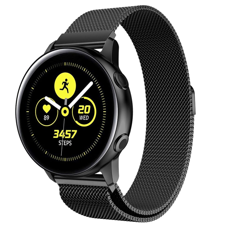 Milanis 磁気ステンレススチールメッシュリストストラップウォッチバンド、Galaxy Watch Active 20mm用