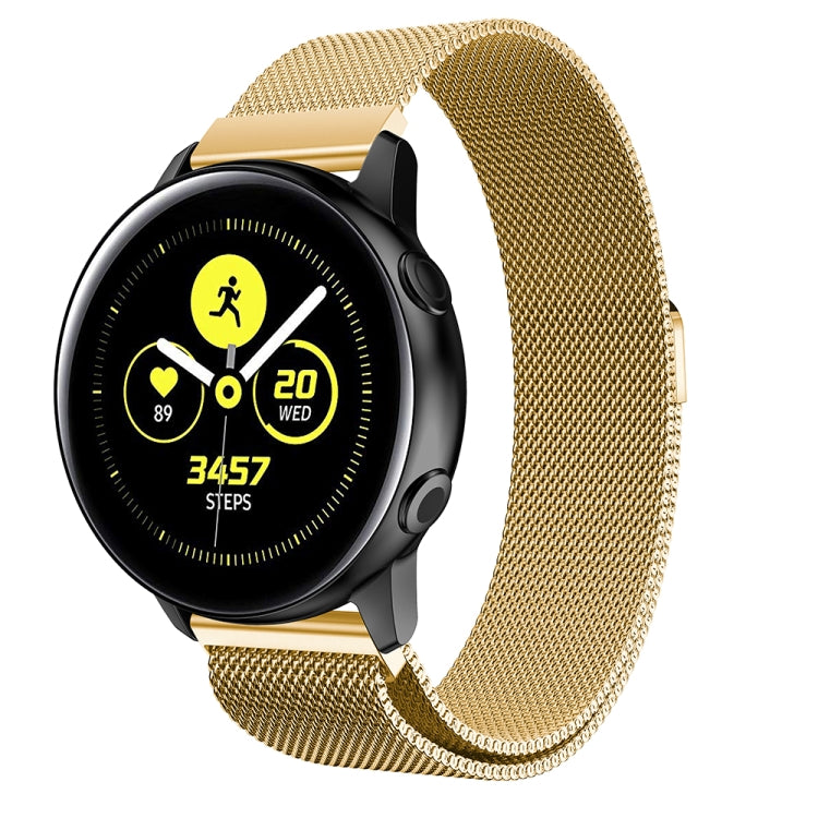 Milanis 磁気ステンレススチールメッシュリストストラップウォッチバンド、Galaxy Watch Active 20mm用