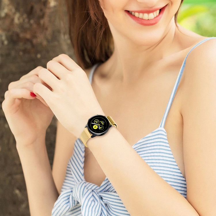 Milanis 磁気ステンレススチールメッシュリストストラップウォッチバンド、Galaxy Watch Active 20mm用